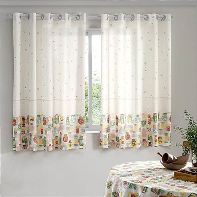 Cortina para Cozinha Athenas Ester - 1,5 x 2,00m - Döhler