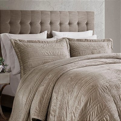 Jogo de Colcha Bellagio Queen - Bege - Corttex