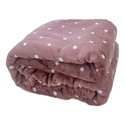 Cobertor Flannel Poá 200 Fios - Queen - Rose - Corttex