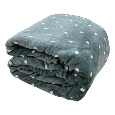 Cobertor Flannel Poá 200 Fios - Queen - Verde - Corttex
