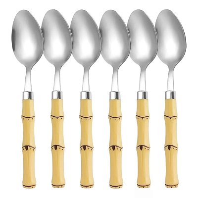 Kit Colheres de Mesa Bambu Asper - 6 Peças - Mimo Style