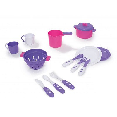 Kit de Cozinha Completo Tateti Rosa e Roxo - Calesita
