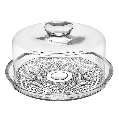 Queijeira de Vidro com Tampa Natural - Vitazza