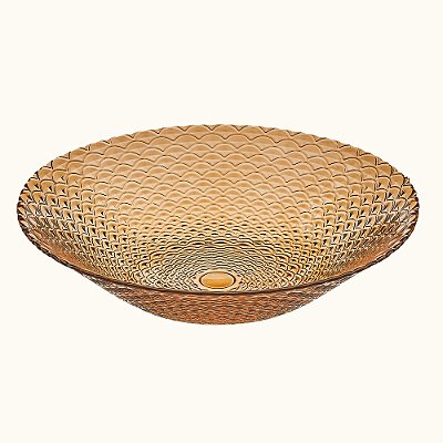 Centro de Mesa de Vidro Escamado Âmbar 40cm - Vitazza