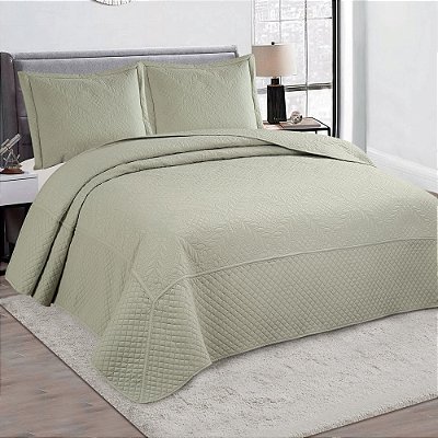 Jogo de Colcha Marseille Casal - Eucalipto - Rozac