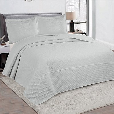 Jogo de Colcha Marseille Casal - Cinza - Rozac