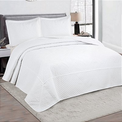 Jogo de Colcha Marseille Casal - Branco - Rozac