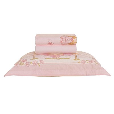 Jogo de Cama Infantil 200 Fios Solteiro - Amora - 3 Peças - Karsten