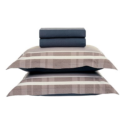 Jogo de Cama Vitor 200 Fios - King - 4 Peças - Karsten