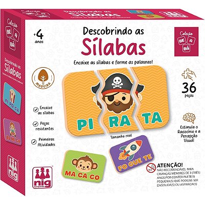 Jogo Descobrindo as Sílabas - Nig Brinquedos