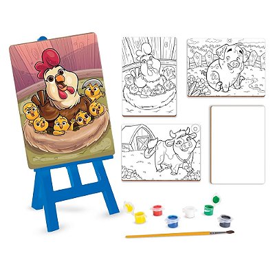 Kit Pinturinha Fazendinha 04 telas - Nig Brinquedos