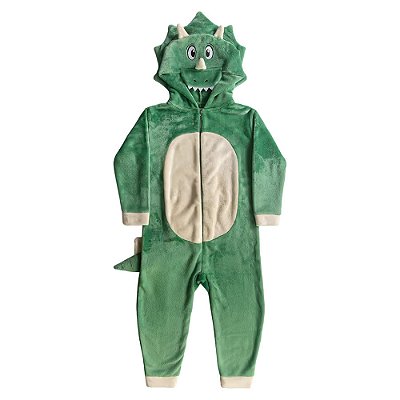 Macacão Kigurumi Infantil Manga Longa - Dino - Fakini