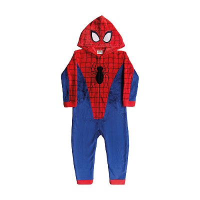 Macacão Kigurumi Infantil Manga Longa - Homem Aranha - Fakini