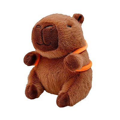 Capivara de Pelúcia Mochila de Cenoura 20cm - DM Toys