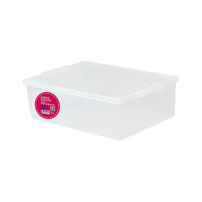 Caixa Organizadora com Tampa e Trava - 17 Litros - Paramount