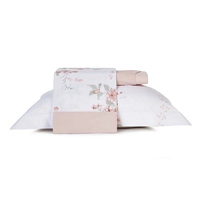 Jogo de Cama Algodão Lux 200 Fios - Solteiro - Liliflora - Altenburg