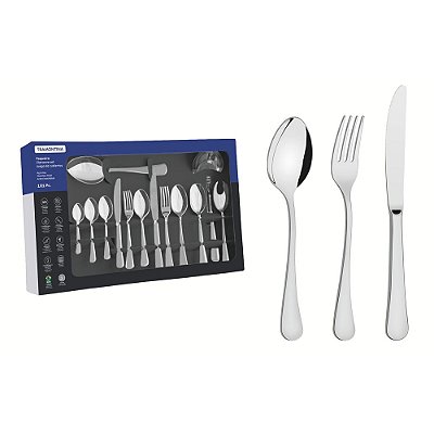 Faqueiro Zurique em Aço Inox - 101 Peças - Tramontina