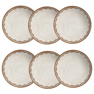 Jogo de Pratos Fundos Coup Bush - 25cm - 6 Peças - Alleanza