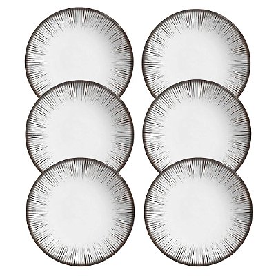 Jogo de Pratos Fundos Coup Haya - 25cm - 6 Peças - Alleanza