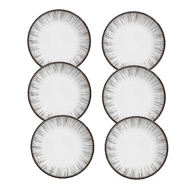 Jogo de Pratos de Sobremesa Coup Haya - 21cm - 6 Peças - Alleanza