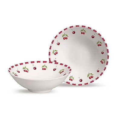 Jogo de Bowls Decorados Amarena - 350ml - 6 Peças - Alleanza