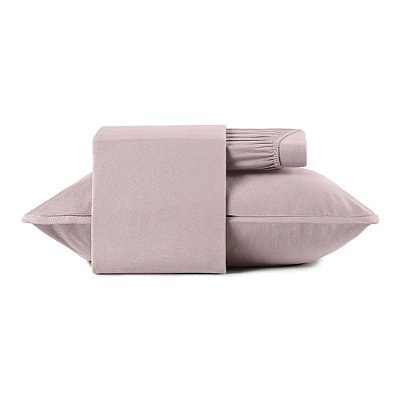 Jogo de Cama Malha Fio Penteado Solteiro - Rosê Natural - 3 Peças - Altenburg