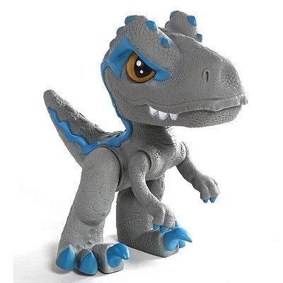 Boneco Vinil Jurassic World Explorers Baby Velociraptor Blue 23cm - Pupee