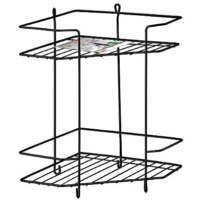 Prateleira de Canto Pendurável em Aço - Preto - Utimil