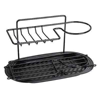 Porta Produtos de Limpeza Fixação Adesiva - Preto - Utimil