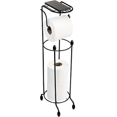 Porta Papel Higiênico com Suporte para Celular 60cm - Utimil