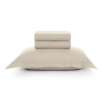 Jogo de Cama Tesso 160 Fios - Solteiro - Bege - 3 Peças - Karsten