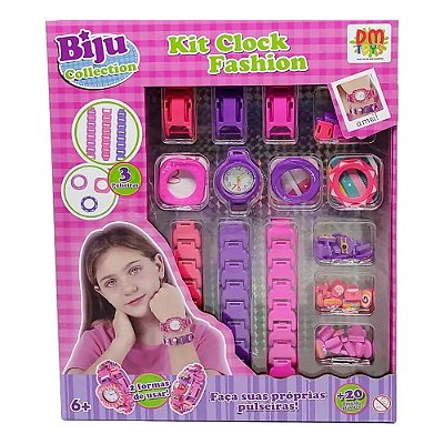 Kit Clock Fashion Relógio Feminino Biju Collection - DM Toys