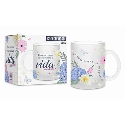 Caneca de Vidro Diamond Pessoas Como Você - 300ml - Brasfoot