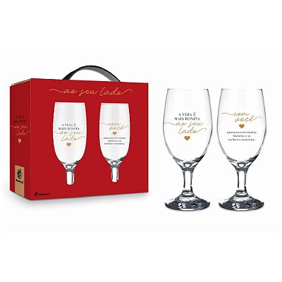 Jogo de Taças Windsor Ao Seu Lado - 330ml - 2 Peças - Brasfoot