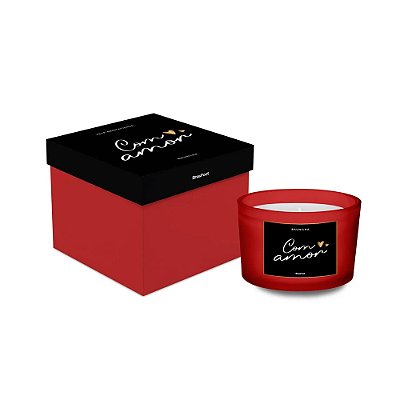 Vela Aromática Essence Baunilha - Com Amor - Brasfoot