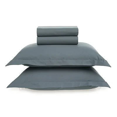 Jogo de Cama Tom Queen - Anoit Azul - 200 Fios - Karsten