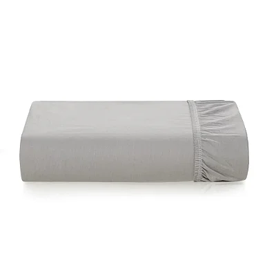 Lençol com Elástico Tom 200 Fios Solteiro - Titânio - Karsten