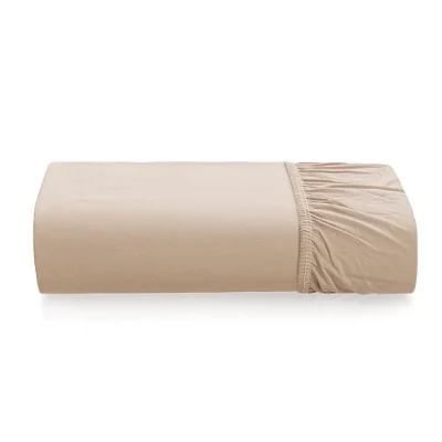 Lençol com Elástico Tom 200 Fios Solteiro - Bege Rose - Karsten