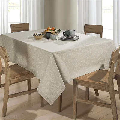 Toalha de Mesa Linhares Quadrada 8 Lugares - Pauline - Dohler Clean