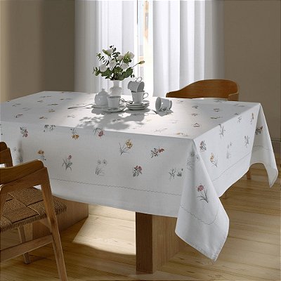 Toalha de Mesa Quadrada Arabella - Diana - 8 Lugares - Döhler