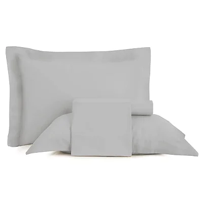 Jogo de Cama Cetim Sublime 300 Fios - Queen - Cinza Grife - Altenburg