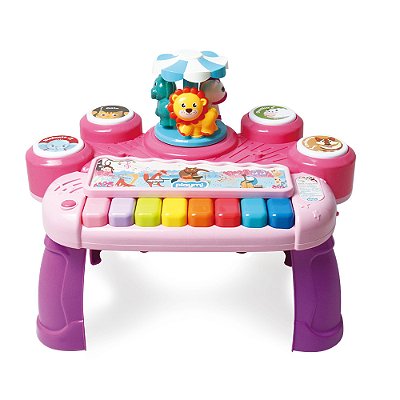 Mesinha Musical Carrossel dos Bichinhos Playmi - Rosa - Cardoso