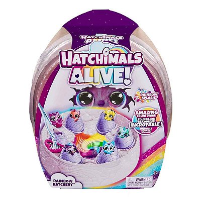 Kit Viveiro Arco-Íris com 6 Ovos Surpresa Hatchimals Alive! - Sunny