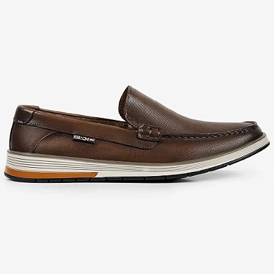 Mocassim Masculino em Couro Havana Ultra Summer - Tabaco - Ferracini