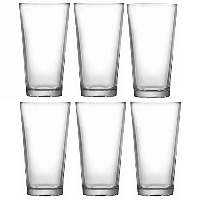 Jogo de 6 Copos de Vidro Conic 350ml - Ruvolo