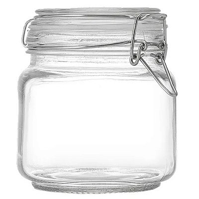 Pote de Vidro Hermético com Trava de Aço 600ml - Ruvolo