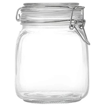 Pote de Vidro Hermético com Trava de Aço 1120ml - Ruvolo