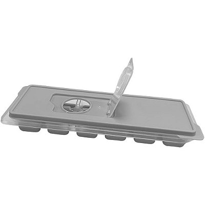 Forma de Gelo de Silicone Grey 12 Cubos com Tampa - Mimo Style