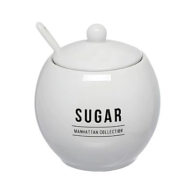 Açucareiro em Porcelana Manhattan - 350ml - Haüskraft