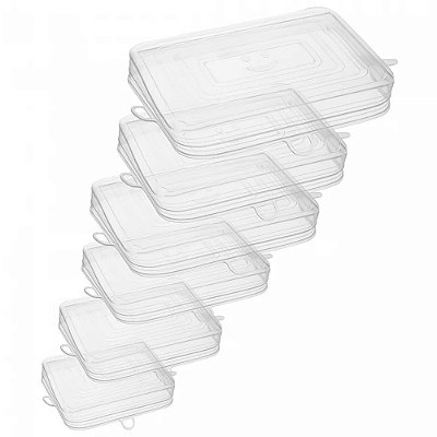 Kit 6 Tampas Flexíveis de Silicone Rentangular - Lyor